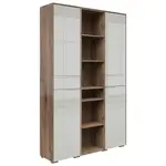 Voleo SKŘÍŇ NA ŠANONY, světle šedá, tmavý dub, 122/199/37 cm