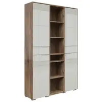 Voleo SKŘÍŇ NA ŠANONY, světle šedá, tmavý dub, 122/199/37 cm