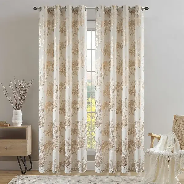 Závěs na kroužcích TOPAZ 23080 140x250 béžový