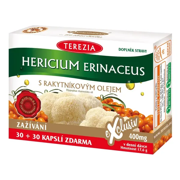 Terezia Company Hericium erinaceus s rakytníkovým olejem 60 kapslí