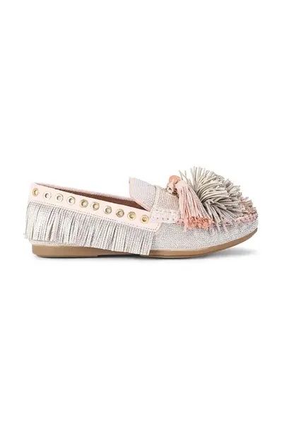 Semišové mokasíny Kurt Geiger London Pom Pom Moccasin