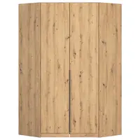 Rauch Möbel ROHOVÁ ŠATNÍ SKŘÍŇ, tmavě šedá, dub artisan, 117/229/117 cm