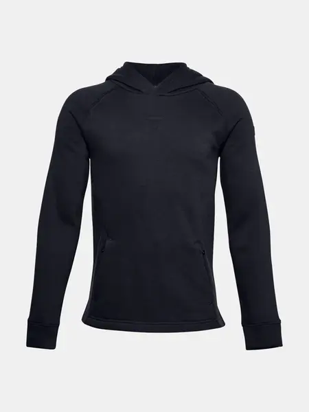 Čierna chlapčenská mikina Under Armour PJT ROCK CC FLEECE HOODIE