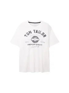 TOM TAILOR Men + Tričko  indigo / čierna / biela