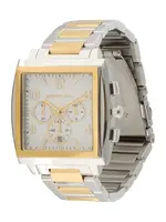 Michael Kors Analógové hodinky 'RHYS'  zlatá / strieborná