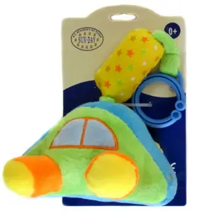 Chrastítko auto modré – 14 cm