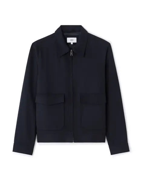 Tmavě modrá unisex bunda