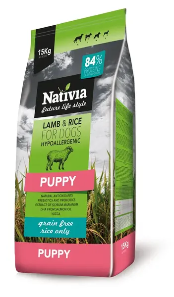 Nativia Lamb&Rice Puppy 15 kg