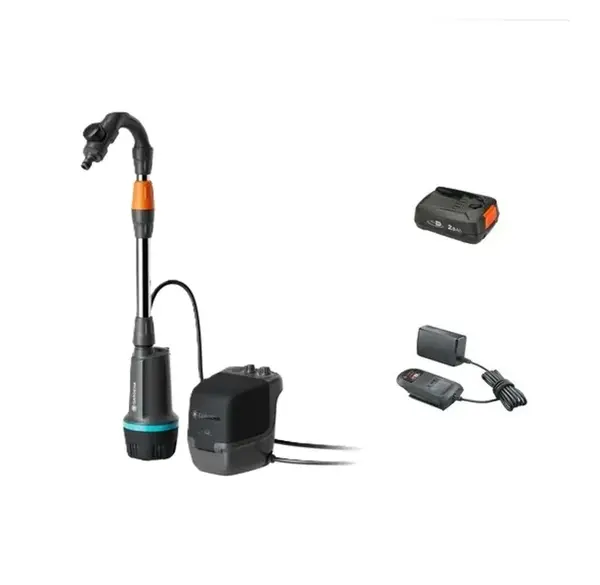 Gardena - 18V AKU čerpadlo do sudu 2400 ComfortAuto, 1x aku 2,5 Ah Li-Ion, nabíječka 14605-20