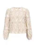 OBJECT Blúzka 'OBJMya'  tmavobéžová / biela