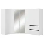 Rauch Möbel ROHOVÁ ŠATNÍ SKŘÍŇ, bílá, 208/197/253 cm