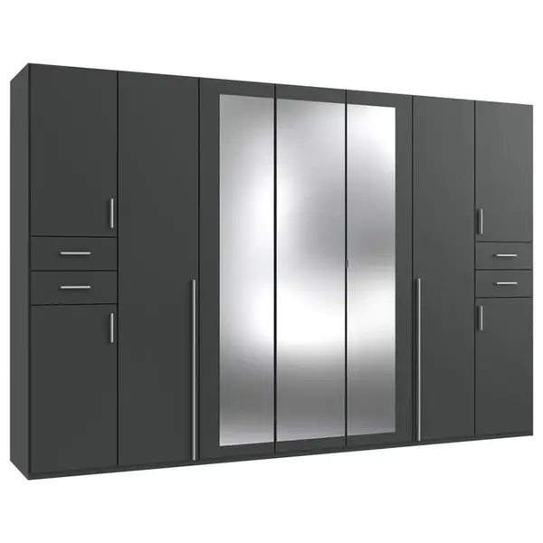 MID.YOU ŠATNÍ SKŘÍŇ S OTOČNÝMI DVEŘMI, barvy grafitu, 313/208/58 cm