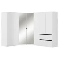 Rauch Möbel ROHOVÁ ŠATNÍ SKŘÍŇ, bílá, 208/197/253 cm