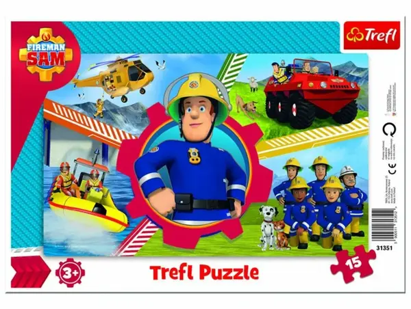 Trefl Puzzle Požárník Sam / 15 dílků