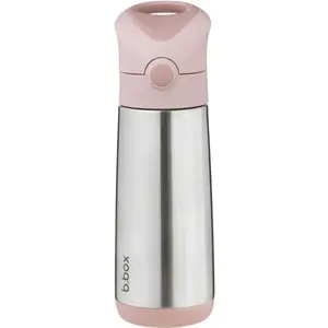 b.box BLUSH CRUSH 500 ML Dětská termoska s brčkem, stříbrná, velikost 500 ML