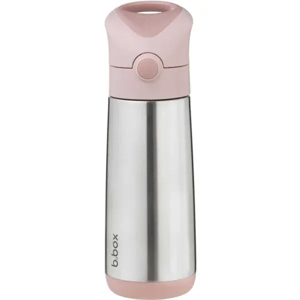 B.BOX BLUSH CRUSH 500 ML Dětská termoska s brčkem, stříbrná, velikost 500 ML