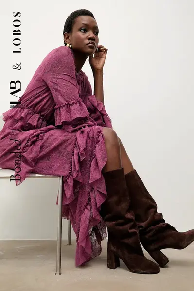 Semišové kozačky Bonded by Answear.LAB & LOBOS