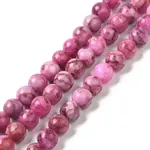 Natural Dyed White Jade Beads Strands