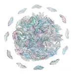 100Pcs Baking Painted Transparent Glass Pendants