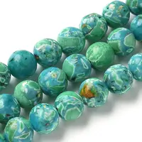 Dyed Synthetic Imperial Jasper Beads Strands