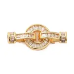 Brass Pave Clear Glass Fold Over Clasps