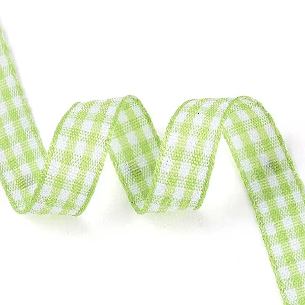 Single Face Plaid Polyester Satin Ribbon