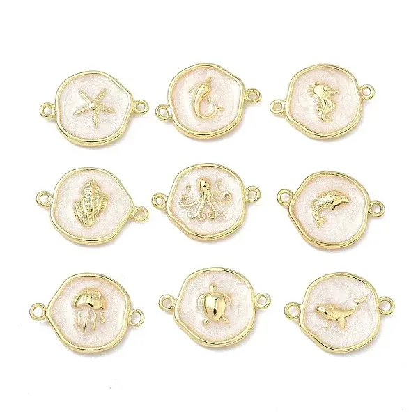 Ocean Brass Enamel Links Connector Charms