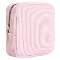 Corduroy Cloth Cosmetic Zipper Bags