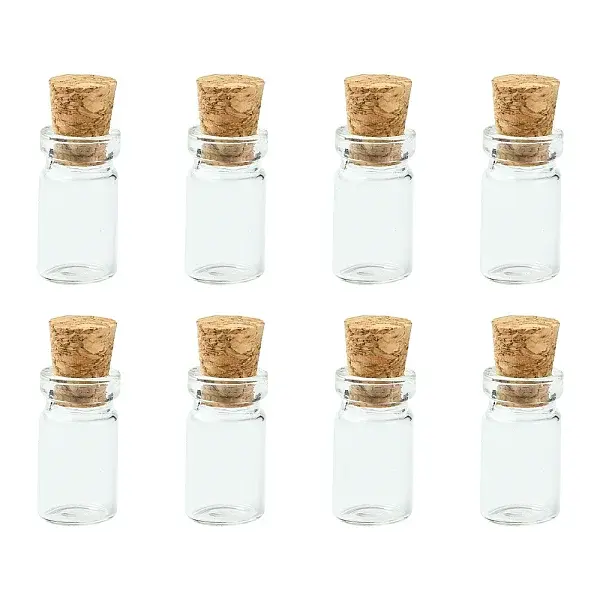 18Pcs Glass Jar Glass Bottle Bead Containers