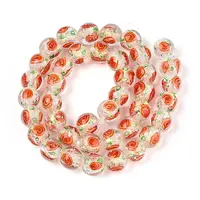 Handmade Foil Lampwork Beads Strands