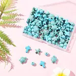 130Pcs 5 Styles Synthetic Turquoise Beads