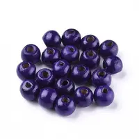 Dyed Natural Wood Beads