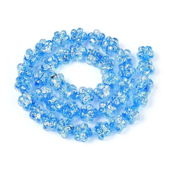 Handmade Foil Lampwork Beads Strands