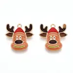 Christmas Theme Alloy Enamel Pendants