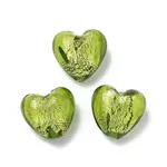 Handmade Silver Foil Glass Beads