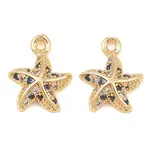 Brass Micro Pave Cubic Zirconia Pendants