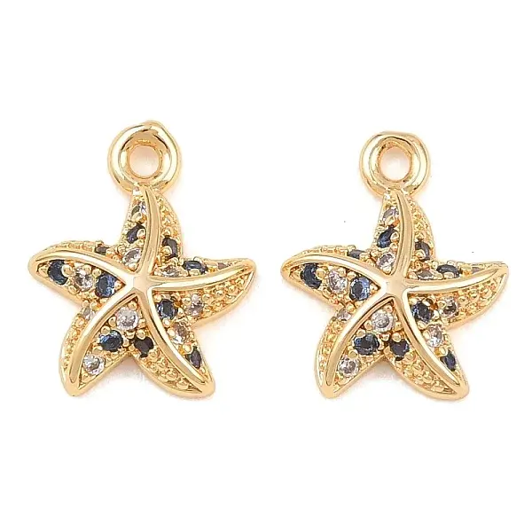 Brass Micro Pave Cubic Zirconia Pendants