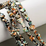 Spray Printed Synthetic Turquoise Beads Strands