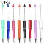 8Pcs 8 Colors Plastic Beadable Pens