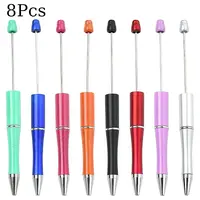 8Pcs 8 Colors Plastic Beadable Pens