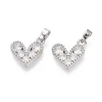 Brass Micro Pave Cubic Zirconia Pendants