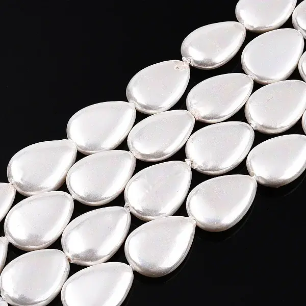 Electroplate Natural Freshwater Shell Beads Strands