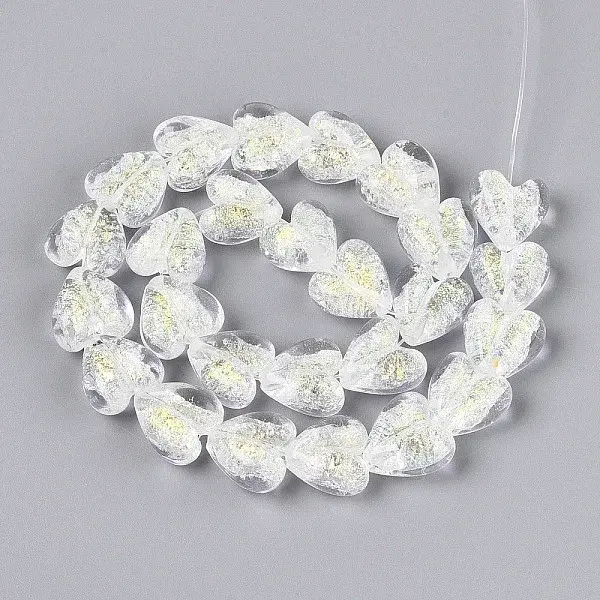 Handmade Foil Lampwork Beads Strands