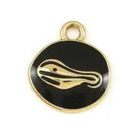 Blended Coffee Alloy Enamel Pendants