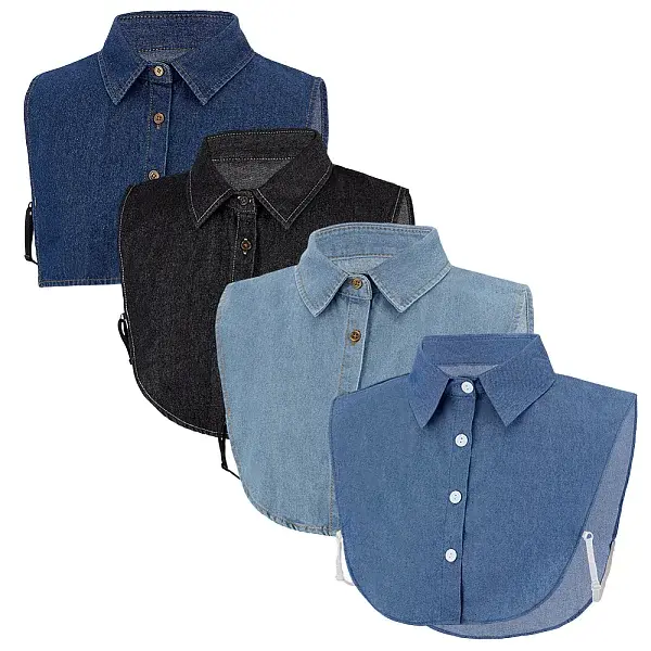 4Pcs 4 Styles Cotton False Shirt Collar