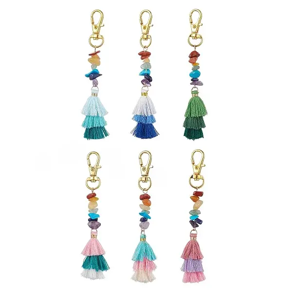 6Pcs Polycotton Tassel Pendant Decorations