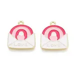 Valentine's Day Alloy Enamel Pendants