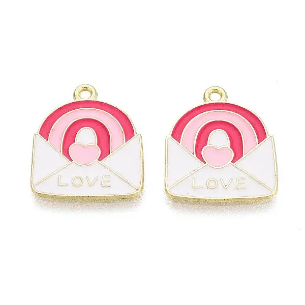 Valentine's Day Alloy Enamel Pendants