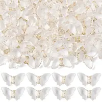 100Pcs Plating Transparent Acrylic Beads