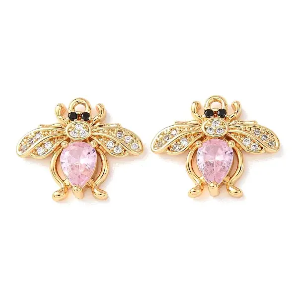 Brass Micro Pave Cubic Zirconia Pendants